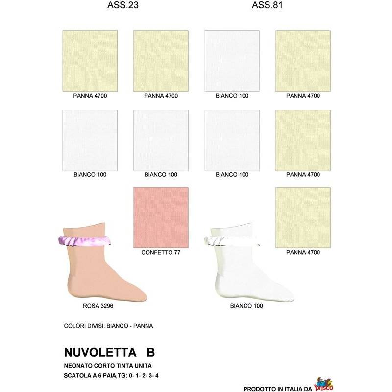Calcetines 6 Pcs. Mod.Nuvoletta B