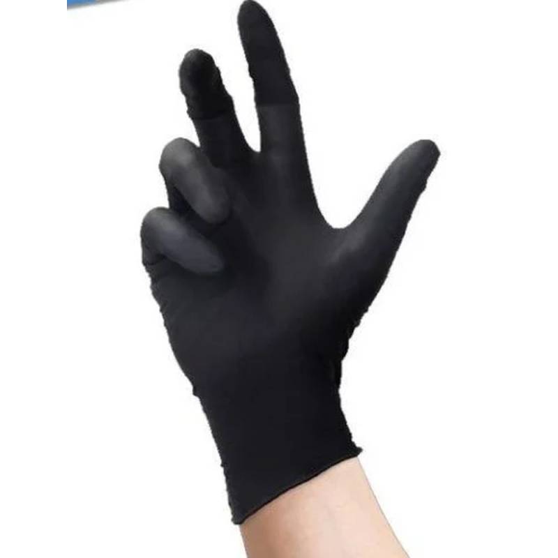 Black Nitrile Gloves Medium X 100