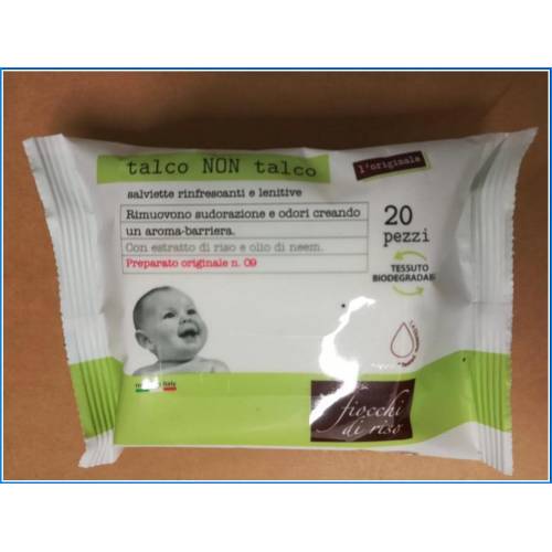 Toalhetes sem pó de talco