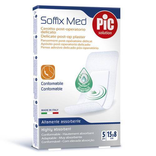 5 Band-Aids Soffix Med Cm15x8 Antibacter
