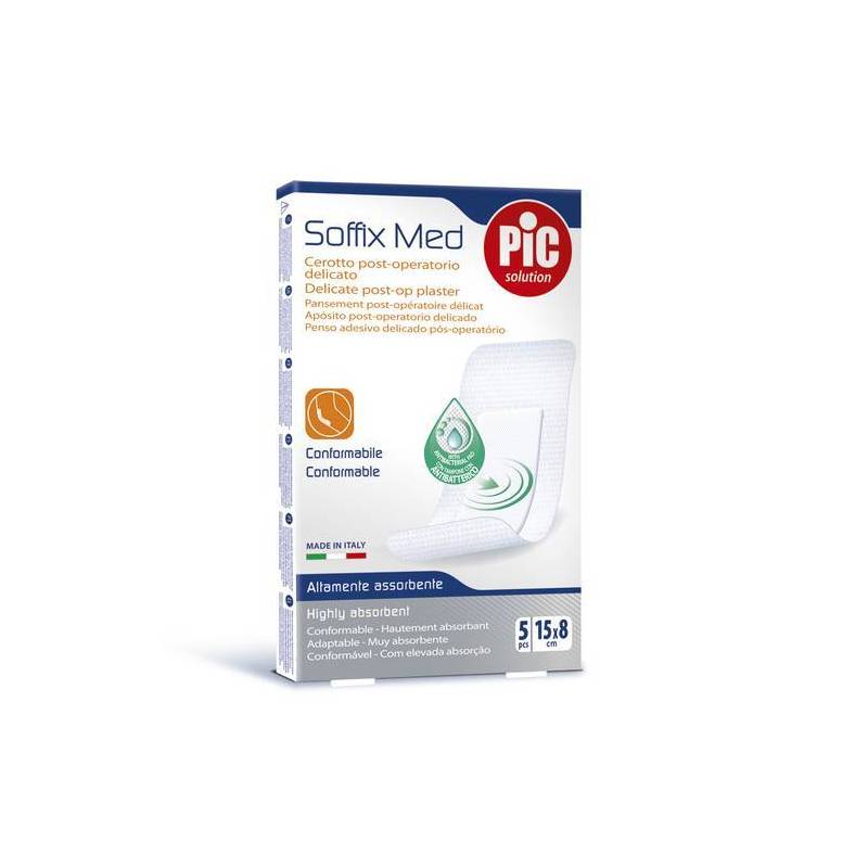 5 Band-Aids Soffix Med Cm15x8 Antibacter