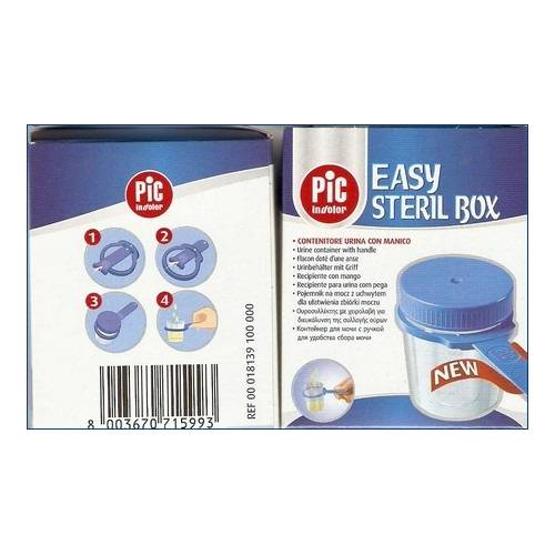 Pega do recipiente para urina