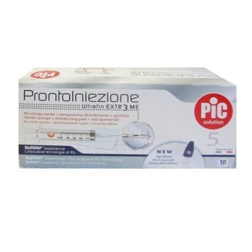 Syringe Pcs. 10 Ready for Injection 5ml Needle