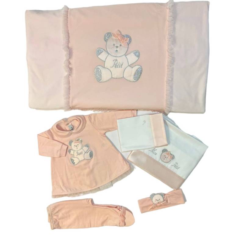 Canastilla para recién nacida - Conjunto rosa para recién nacido Petit - Vendita Abbigliamento Neonato