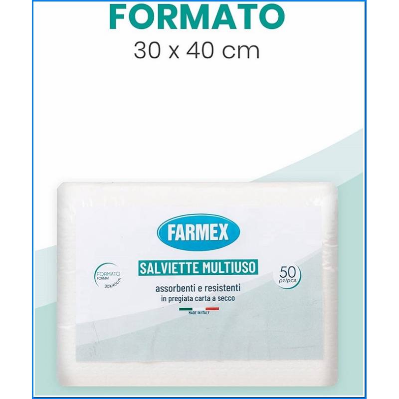 Toalhetes multiusos Farmex 50 unidades.