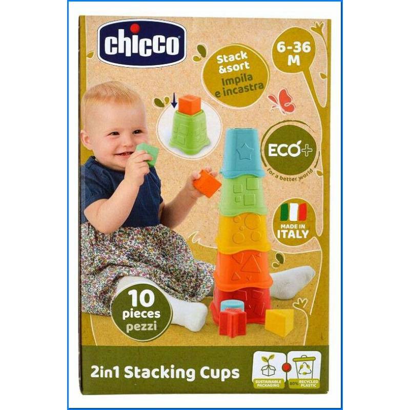 Juego 2en1 Tazas Apilables Eco+