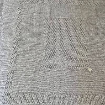 Copertina filo di cotone grigia neonato Barcellino - 