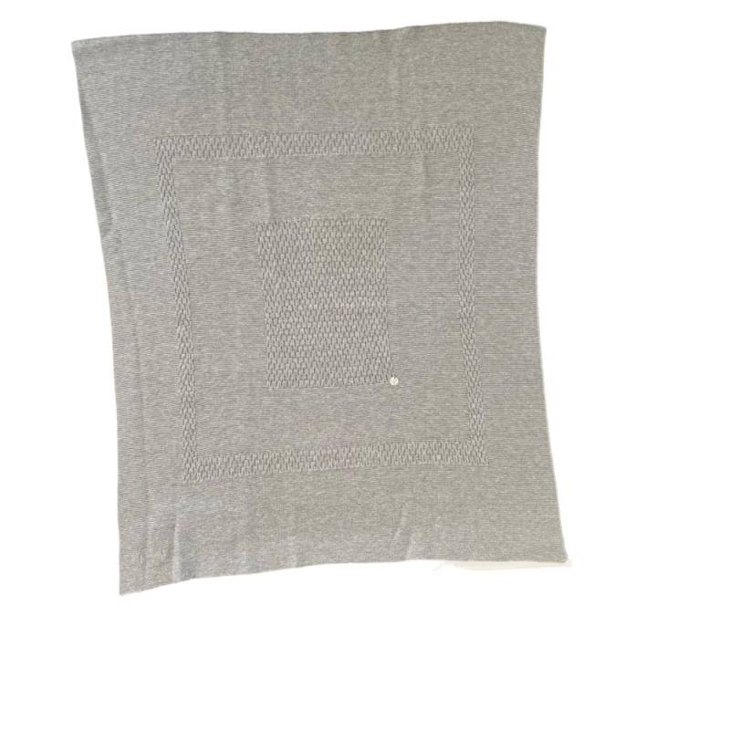 Manta de algodón gris recién nacido Barcellino - 