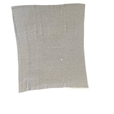 Copertina filo di cotone grigia neonato Barcellino - 