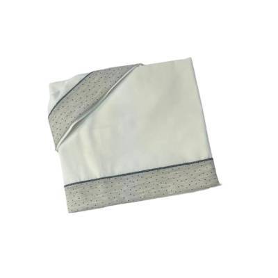 Lenzuolino neonato bianco blu e grigio - 
