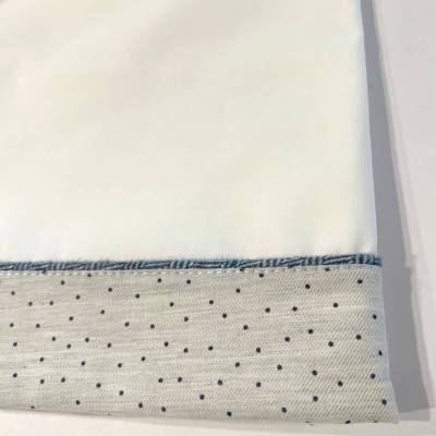 Lençol de recém-nascido branco azul e cinzento - 