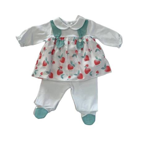 Coprifasce completo due pezzi cotone neonata Barcellino 1 mese - 