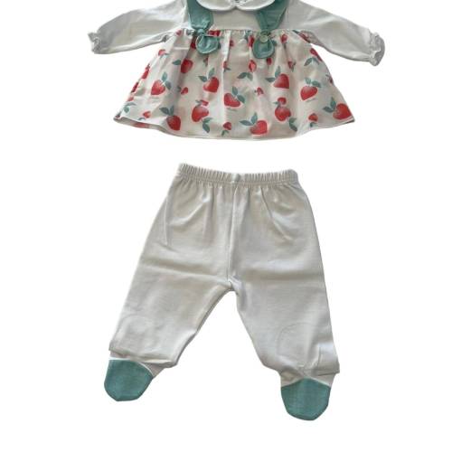 Housse complète deux pièces en coton pour nouveau-né Barcellino 1 mois -  2