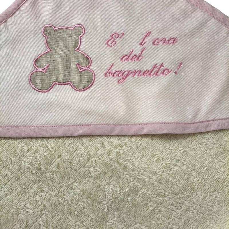 Accappatoi e Asciugamani Neonata - Accappatoio neonata in spugna di cotone - Vendita Abbigliamento Neonato