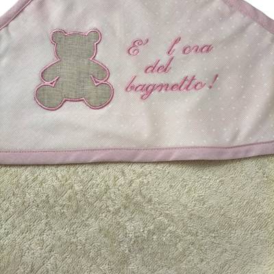 Accappatoio neonata in spugna di cotone - 