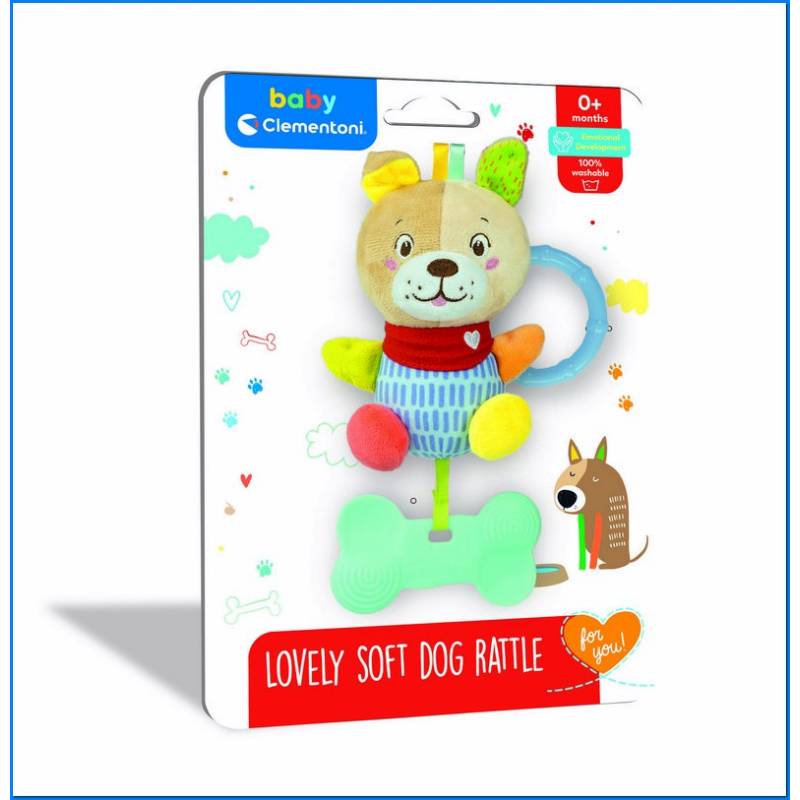 Soft Dog Rattle