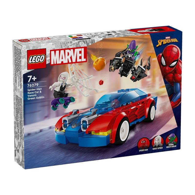 Carros de corrida do Homem-Aranha e do Venom Gobl