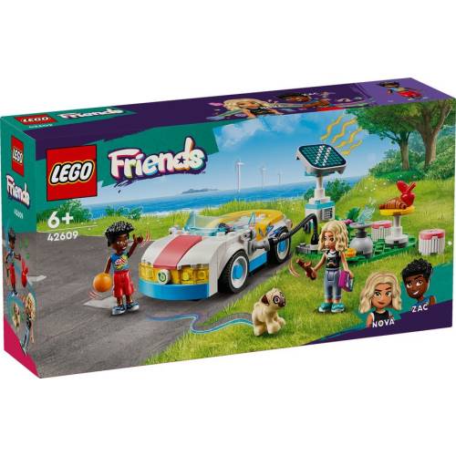 Coche eléctrico y cargador