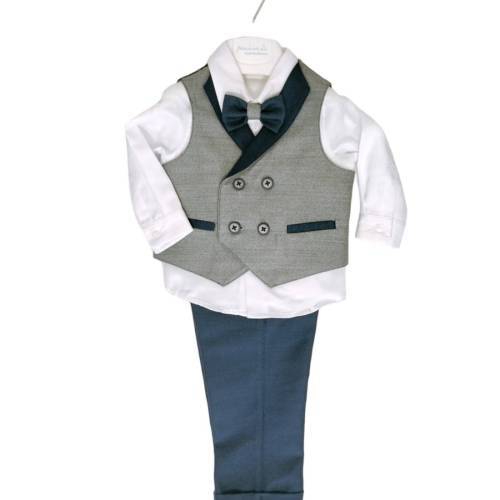 Fato de bebé elegante cerimónia de batizado Minù 6 meses -  2