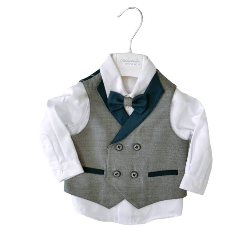 Elegantes Baby Outfit Taufe Zeremonie Minù 6 Monate - 