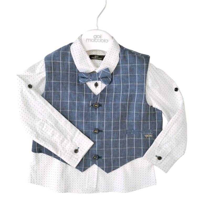 Elegante traje de ceremonia bebé battesimo 24 meses algodón - 