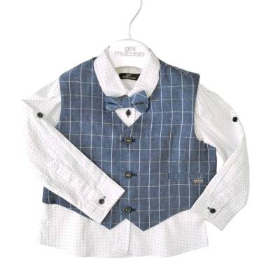 Elégante tenue de cérémonie pour bébé battesimo 24 mois en coton - 