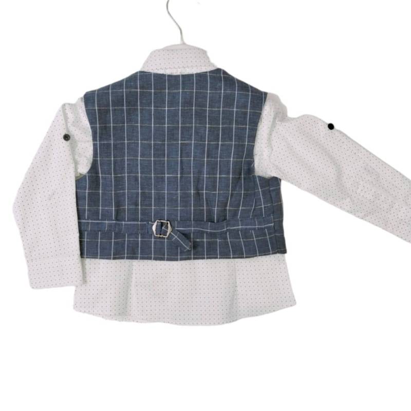 Elegant baby battesimo ceremony outfit 24 months cotton - 