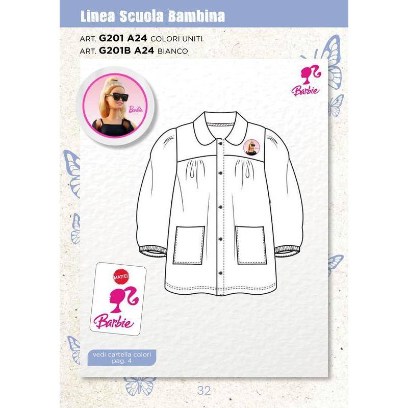 Avental escolar Barbie