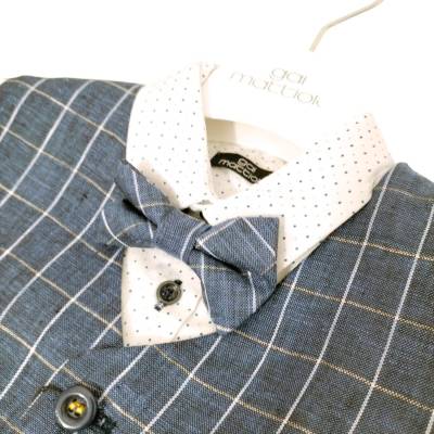 Completo elegante bambino battesimo cerimonia 24 mesi in cotone - 