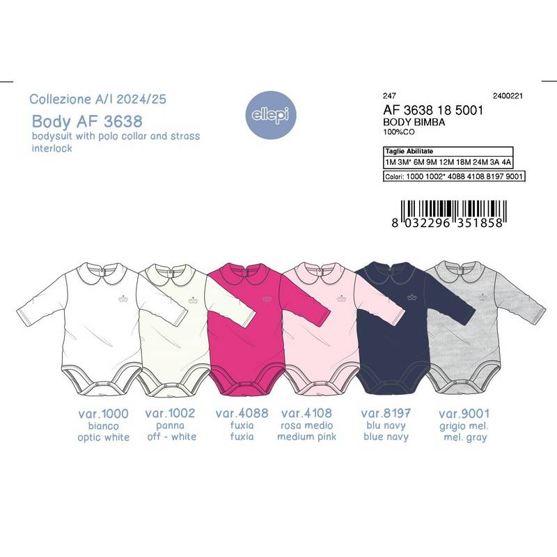 Bodysuit C/Neck - Pcs. 3