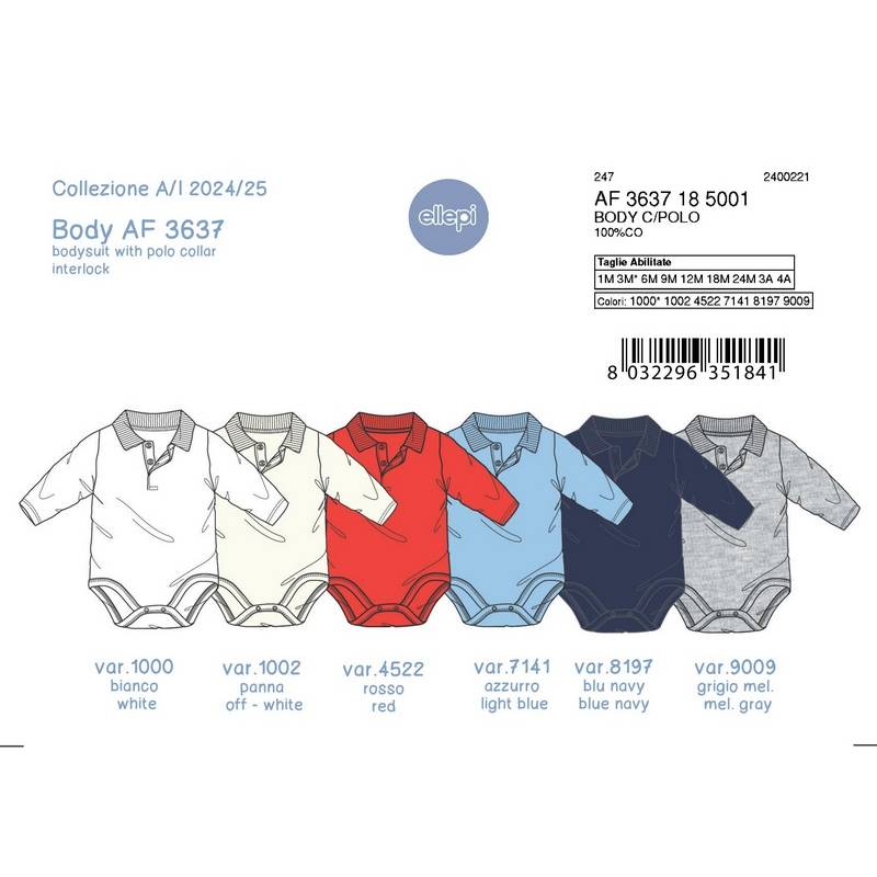 Body C/Decote - Pcs. 3