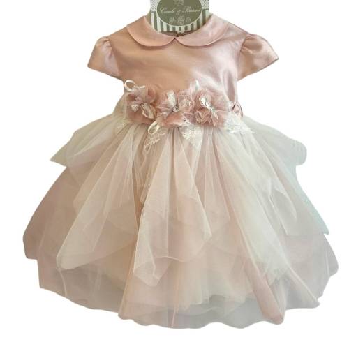 Vestido de batismo e de cerimónia para bebé Minù 12 e 18 meses - 