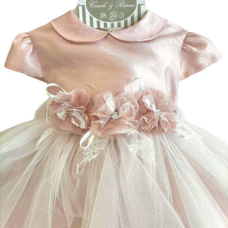 Vestido de bautizo y ceremonia para bebé niña Minù 12 y 18 meses - 