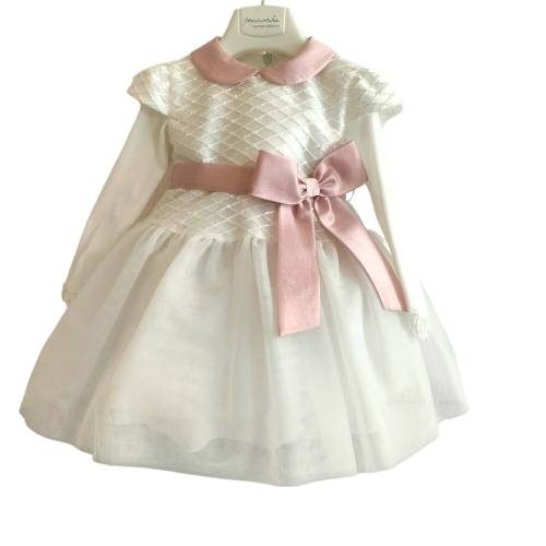 Vestido de batizado para bebé Minù tamanho 12 meses - 