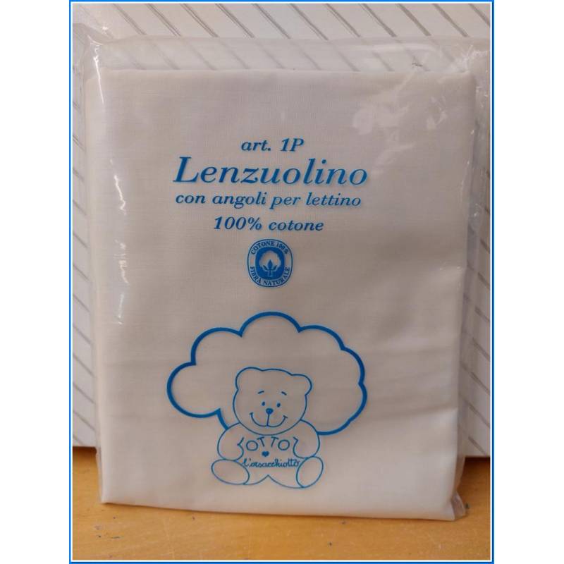 Lençol de cama com cantos para berço - BRANCO