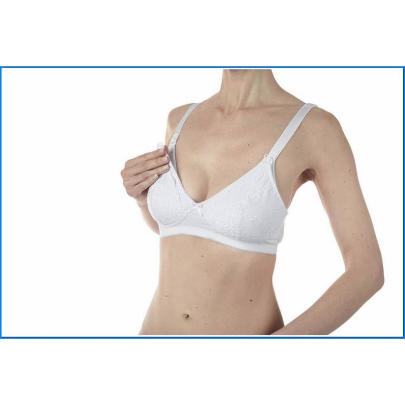 4d Cotton Nursing Bra White