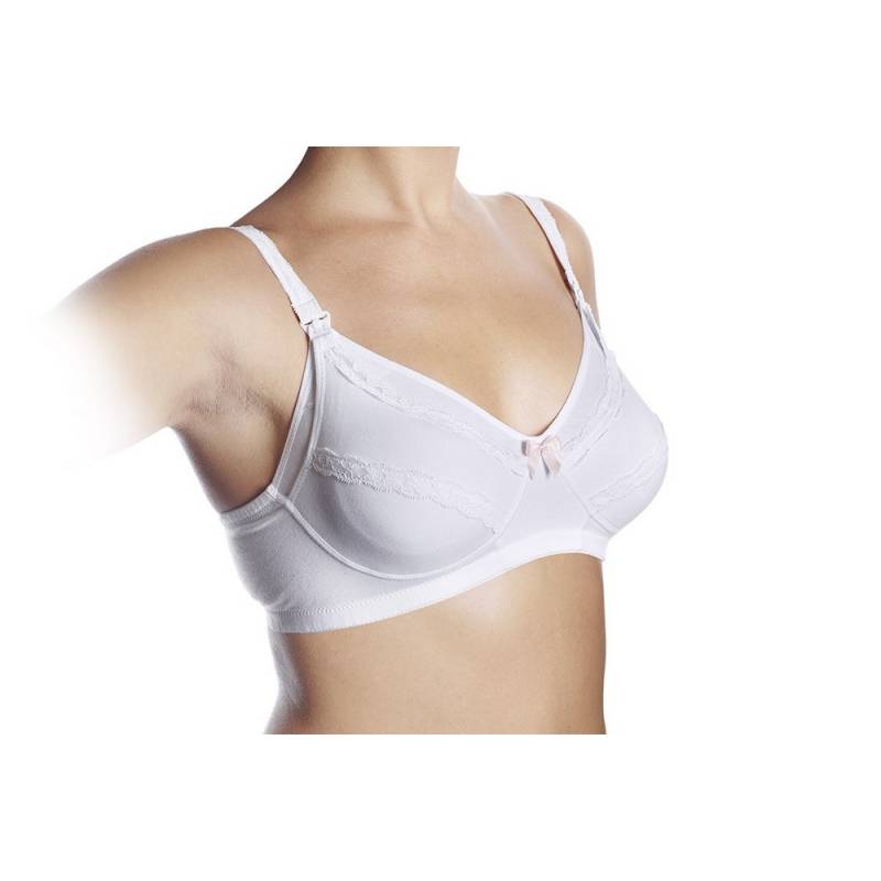 Soutien-gorge d'allaitement en coton Blanc 4c