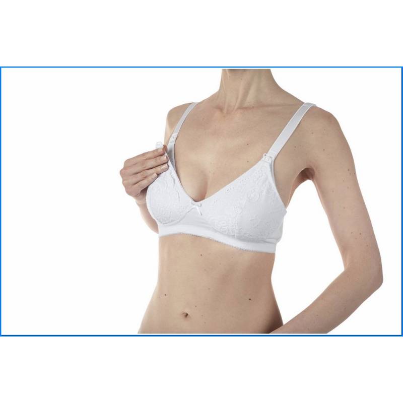 Cotton Nursing Bra White 6d