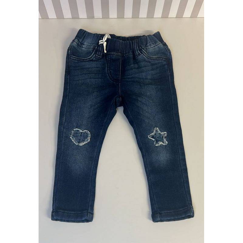 Knitted Denim Trousers - Girls