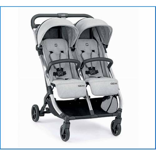 Carrinho de bebé duplo 210 cinzento