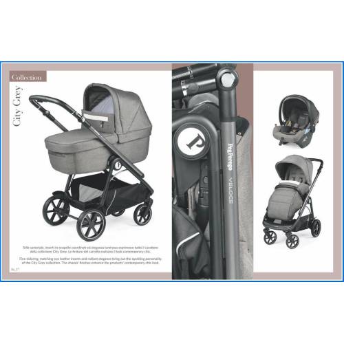 Trio+Bolso Veloce Lounge Modul.City Gris
