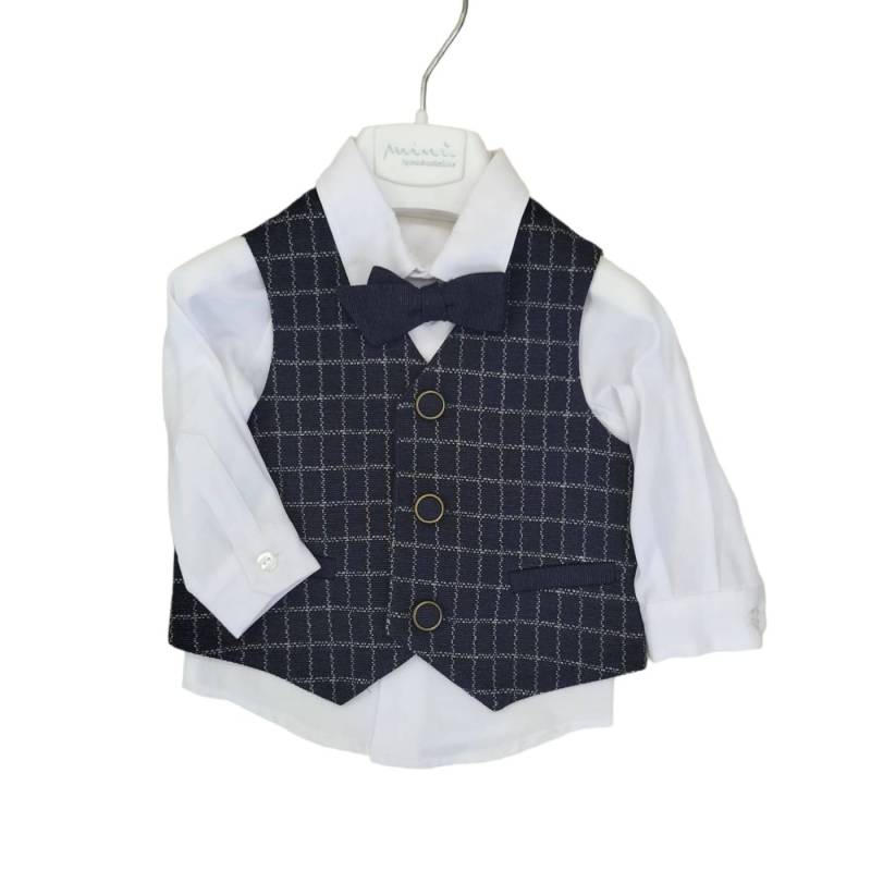 Elegante traje de bebé ceremonia de bautizo talla 6 meses - 