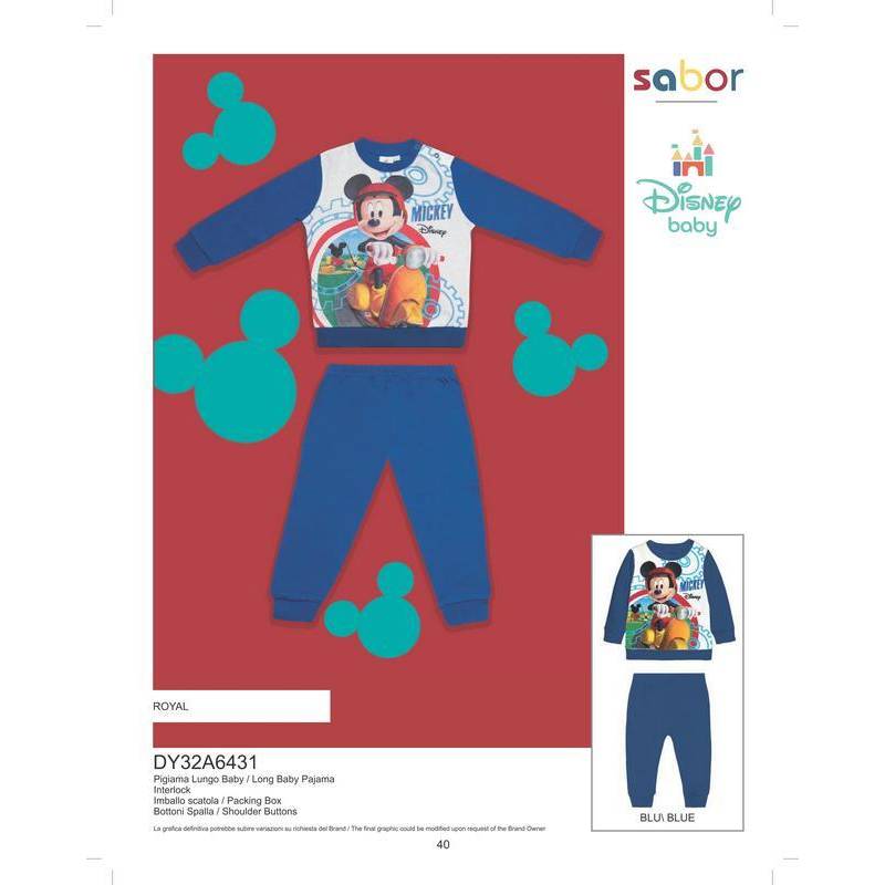 Pijama 30/12 Mickey
