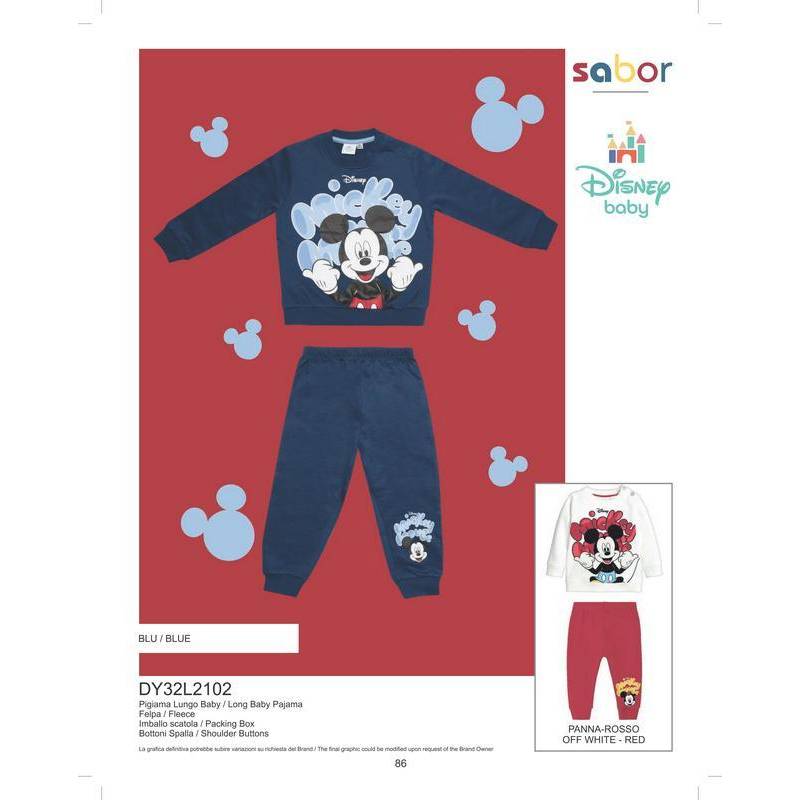 Pijama 30/12 Mickey