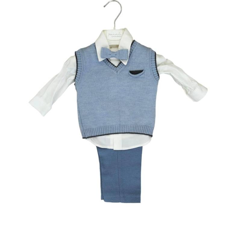 Completo elegante bambino battesimo cerimonia misura 6 mesi - 