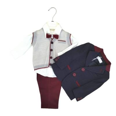 Elegante traje de bautizo para bebé talla 6 meses - 