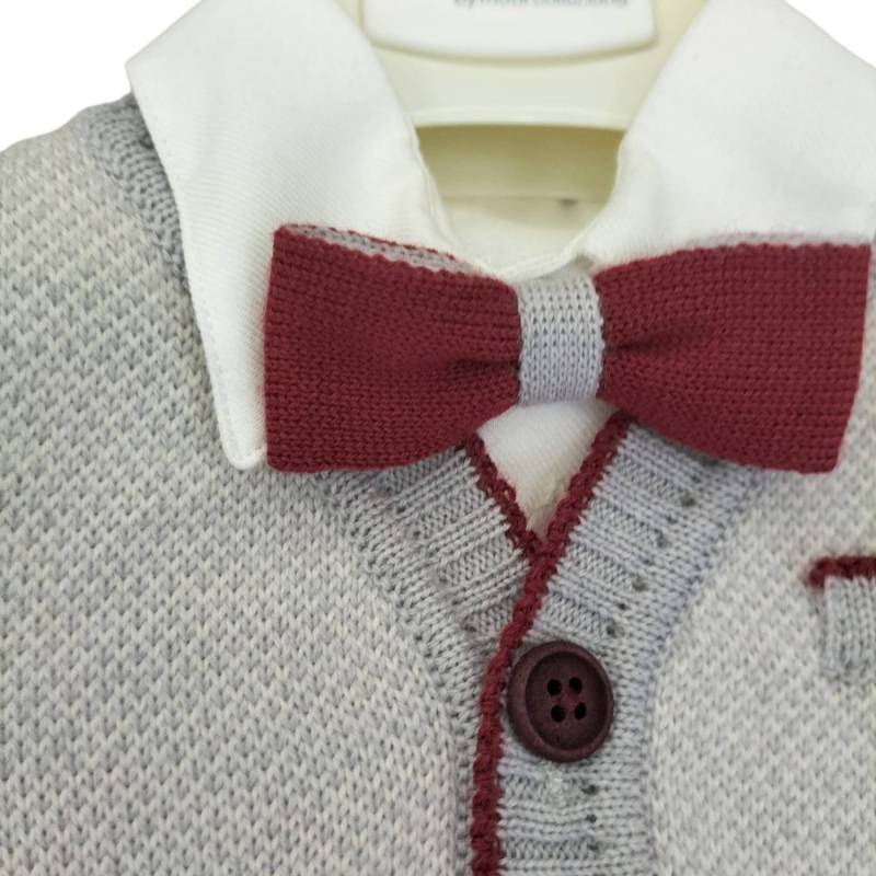 Elegante traje de bautizo para bebé talla 6 meses - 