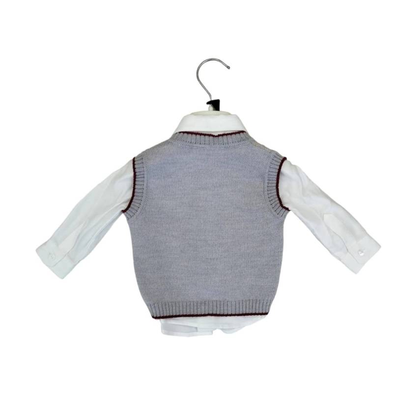 Completo elegante battesimo cerimonia bambino misura 6 mesi - 