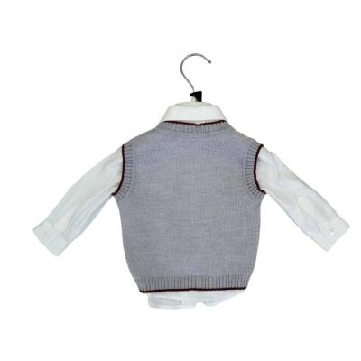 Fato de cerimónia de batizado elegante para bebé tamanho 6 meses - 