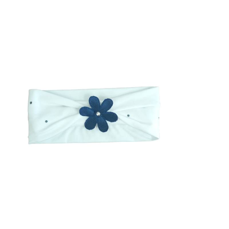 Elegantes Kleid Baby Mädchen Barcellino 18 Monate weiß blau - 